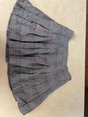 mittoshop Plaid Circle Skirt in Black, Gray & Red